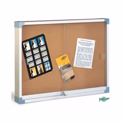Tableau Vitrine Liège Faibo Porte Verre - Dimensions : 90 x 120 cm - Structure solide en aluminium anodisé et coins décoratif ...
