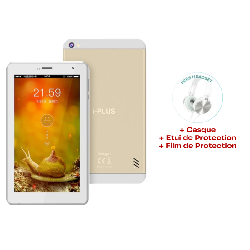 Tablette IPLUS OMEGA 7 / 3G / 1 Go / 32 Go / Gold + Etui en Silicone + Film de protection + Casque Filaire