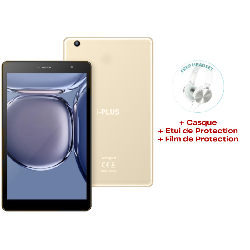 Tablette IPLUS OMEGA 8 / 3G / 2 Go / 32 Go / Gold + Etui + Film de protection + Casque Filaire