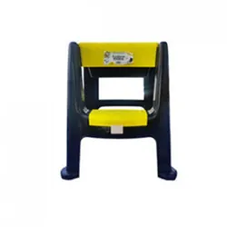 Tabouret Marchepied Avec Coffre De Rangement Noir & Jaune