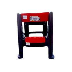 TabouretMarchepied Avec Coffre De Rangement Noir & Rouge