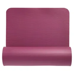 Tapis de pilates DOMYOS confort épaisseur 15 mm - Rouge bordeaux