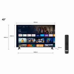 TCL 43" TV Full HD Smart Wi-Fi Argent - 220 cd/m² (Série S54)