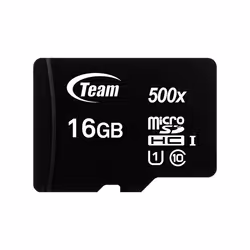Team Group 16GB Micro SDHC, 16 Go, MicroSDHC, Classe 10, UHS-I, 80 Mo/s, 15 Mo/s