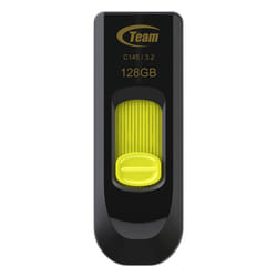 Team Group C145 lecteur USB flash 128 Go USB Type-A 3.2 Gen 1 (3.1 Gen 1) Noir, Jaune