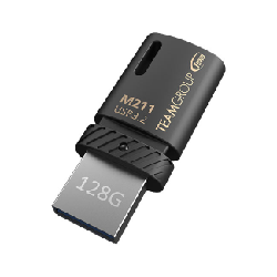 Team Group M211 lecteur USB flash 128 Go USB Type-C 3.2 Gen 1 (3.1 Gen 1) Noir
