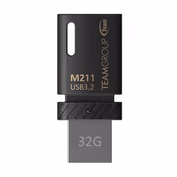 Team Group M211, 32 Go, USB Type-C, 3.2 Gen 1 (3.1 Gen 1), 100 Mo/s, Sans capuchon, Noir