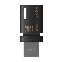 Team Group M211 lecteur USB flash 32 Go 3.2 Gen 1 (3.1 Gen 1) Noir