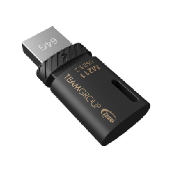 Team Group M211 lecteur USB flash 64 Go USB Type-C 3.2 Gen 1 (3.1 Gen 1) Noir