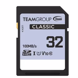 Team Group T-CREATE CLASSIC TCSDHC32GIV1001, 32 Go, SDXC, UHS-I, 100 Mo/s, 20 Mo/s, Class 1 (U1)