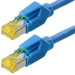 Tecline S/FTP Cat6A, 7.5m câble de réseau Bleu 7,5 m S/FTP (S-STP)
