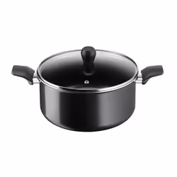 TEFAL - Faitout 24 cm Access + couvercle en verre B4454602 - Noir