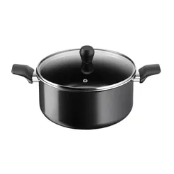 TEFAL - Faitout 24 cm Access + couvercle en verre B4454602 - Noir