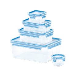 Tefal K3029012 boîte hermétique alimentaire Rectangulaire Régler 3,7 L Bleu, Transparent