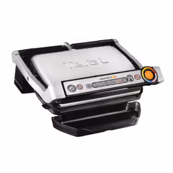 Tefal OptiGrill+, Argent, Rectangulaire, Senseur, Grille, 600 cm², 300 x 200 mm