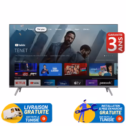 Téléviseur TELEFUNKEN 32" LED HD - Taux de rafraîchissement : 60 Hz - Résolution : 1366 x 768 Pixels HD - Système : Android 1 ...