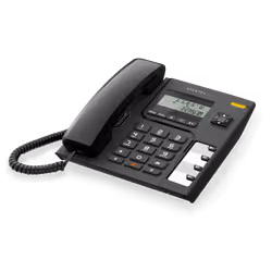 Téléphone Fixe Filaire ALCATEL T56 - Téléphone Fixe Filaire - Ecran numérique - Fonction mains-libres - Journal des 68 dernie ...