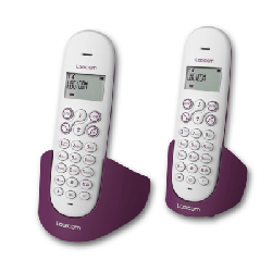 Téléphone sans fil Logicom Vega 250 Duo - Aubergine