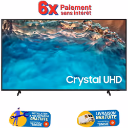 TV Samsung 75" Crystal UHD BU8000 Série 8 LED - Wifi - Résolution 3840 x 2160p - Processeur Crystal 4K - One Billion Color -  ...
