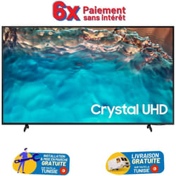 Téléviseur Samsung 75" Crystal UHD 4K Smart TV Wi-Fi série 8 UA75BU8000UXMV