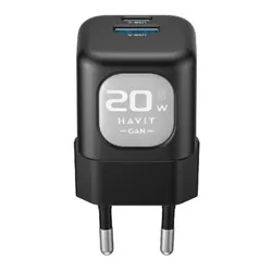 Tête Chargeur Havit Gan HV-UC220 Type C 20W Noir
