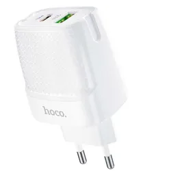 Tête Chargeur Hoco CA85A 2 Port USB, Type-C - Blanc