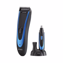Tondeuse à cheveux et nez Sans fil - Utilisation filaire et sans fil - Coupe de cheveux: 3-15mm - Lames en acier inoxydable - ...