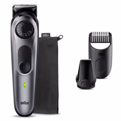 Tondeuse à barbe BRAUN 5 en 1 rechargeable - Précision de coupe : 0.5 mm - 4 hauteurs de coupe - 100 mn d'autonomie - Temps d ...