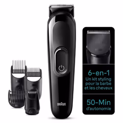 Tondeuse Multifonction 6EN1 BRAUN MGK3410 Rechargeable - Noir