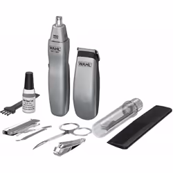 Tondeuse WAHL Kit à barbe et coupe nez à piles Sans fil 3 en 1 - Gris (9962-1816)