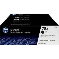 Toner Laser HP Original 78A/CE278AF - Lot de 2 Noir