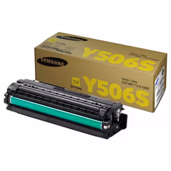 Toner Original Samsung CLT-Y506S - Couleur Yellow - Jusqu'à 1500 pages - Compatible avec Imprimante Samsung CLP-680DW, 680ND, ...