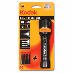 Torche KODAK LED FOCUS 157 1000mW - Intensité lumineuse: 60 lumens - Distance d'éclairage: 50 mètres - 3 modes de fonctionnem ...