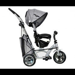 Tricycle Enfant RODEO Avec Canne - Gris/Noir (T17)