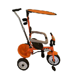 Tricycle RODEO K007 Avec Canne Directionnel Et Pare-soleil - Orange