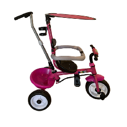 Tricycle RODEO K007 Avec Canne Directionnel Et Pare-soleil - Rose