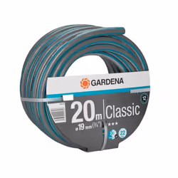 Tuyau Classic GARDENA - Diamètre du tuyau: 19mm (3/4") - Longueur du tuyau: 20M - Indéformable et flexible - Résistant aux UV ...