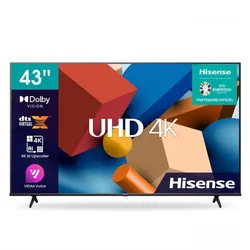 Hisense 43A6K TV 109,2 cm (43") 4K Ultra HD Smart TV Wifi Noir 200 cd/m²