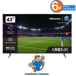 Tv Hisense 43A6K 43" UHD 4K Smart Tv Noir