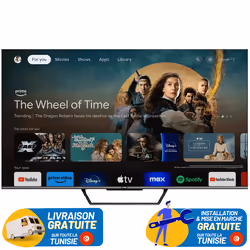 Téléviseur IRIS QLED 65" 4K - Résolution: 3840 X 2160 Pixels - Système d'exploitation : Google TV - HDR 10 - Luminosité : 250 ...