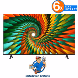 Tv LG  - Taille de l'écran : 50 pouces - Résolution : 3840 × 2160 pixels, UHD 4K - Système d'exploitation : webOS 23 - Proces ...