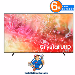 TV Samsung DU7000 - Taille de l'écran : 70 pouces - Résolution : 3840 x 2160 - Système d'exploitation : Tizen OS - Fréquence ...