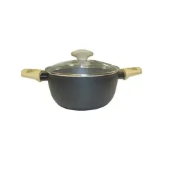 TVS Le Giuste Faitout 20 cm revêtement Quarzotek + couvercle pyrex (TVAL33182)