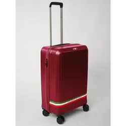 Valise Francesco Ferellino Incassable Moyen Modèle Rouge Bordeaux