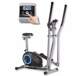 Vélo Elliptique LIGHT FITNESS VIGOR 2 EN 1 - Ecran: Temps - Distance - Vitesse - Calories - Pulsations - Poids d'utilisateur  ...