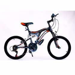 Bicyclette VTT BLAST - Taille: 20"  - Cadre en acier - Changement de vitesse Shimano 18 vitesse - Double suspension - Taille  ...