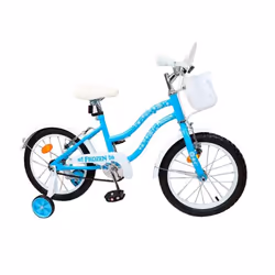 Vélo Enfant Frozen Pour Fille 16'' Avec 2 TUBE - Blanc&Bleu