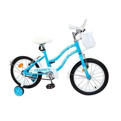 Vélo Enfant Frozen Pour Fille 16" Avec 2 TUBE - Blanc&Bleu