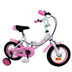 Vélo Enfant Hello Kitty Pour Fille 14" - Blanc&Rose