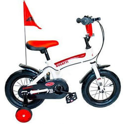 Vélo Enfant RODEO Bugatti Pour Garçon 16" - Blanc&Rouge